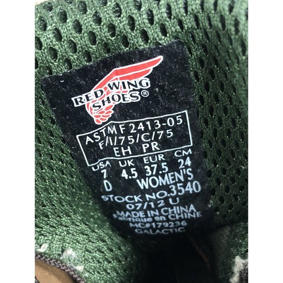 Red Wings Shoes King Toe Safety Boots Womens Size 7 Leather #3540 Brown Lace Up - Picture 8 of 12